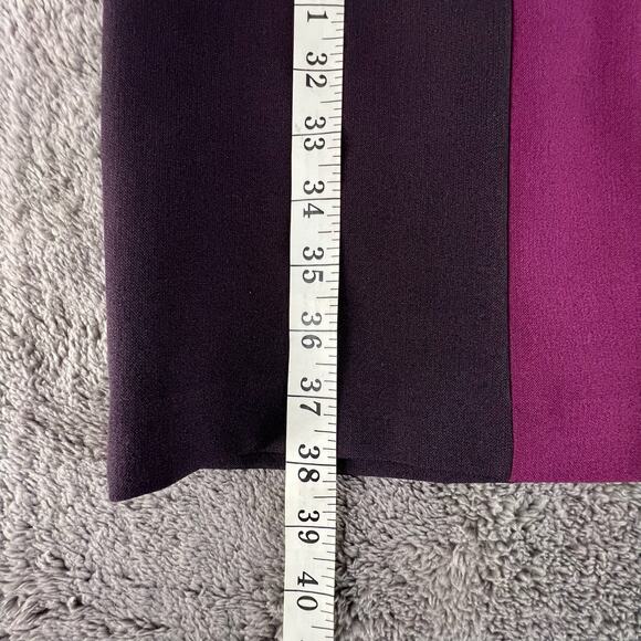 NWT Coldwater Creek Sheath Dress 4 | Colorblock Purple Black Mod Classic Elegant - Picture 7 of 11